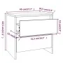 Concrete gray engineered wood bedside table 45x34.5x44.5 cm by vidaXL, Nightstands - Ref: Foro24-809853, Price: 45,54 €, Disc...