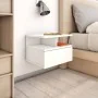 Floating bedside table in glossy white wood, 40x31x27 cm by vidaXL, Nightstands - Ref: Foro24-800417, Price: 37,40 €, Discoun...