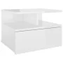 Floating bedside table in glossy white wood, 40x31x27 cm by vidaXL, Nightstands - Ref: Foro24-800417, Price: 37,40 €, Discoun...