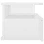 Mesita de noche flotante madera blanco brillo 40x31x27 cm de vidaXL, Mesitas de noche - Ref: Foro24-800417, Precio: 37,09 €, ...