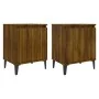 Nachttische mit eichenbraunen Metallbeinen 40x30x50 cm von vidaXL, Nachttische - Ref: Foro24-813121, Preis: 39,64 €, Rabatt: %