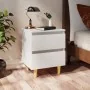 Nachttisch, Beine aus massivem Kiefernholz, weiß, 40 x 35 x 50 cm von vidaXL, Nachttische - Ref: Foro24-805851, Preis: 46,91 ...