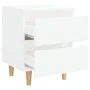 Nachttisch, Beine aus massivem Kiefernholz, weiß, 40 x 35 x 50 cm von vidaXL, Nachttische - Ref: Foro24-805851, Preis: 46,91 ...