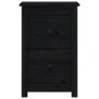 Nachttisch aus massivem schwarzem Kiefernholz, 40 x 35 x 61,5 cm von vidaXL, Nachttische - Ref: Foro24-820954, Preis: 49,21 €...