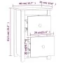 Nachttisch aus massivem schwarzem Kiefernholz, 40 x 35 x 61,5 cm von vidaXL, Nachttische - Ref: Foro24-820954, Preis: 49,21 €...