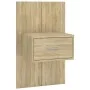 Mesita de noche de pared roble Sonoma de vidaXL, Mesitas de noche - Ref: Foro24-810977, Precio: 39,65 €, Descuento: %