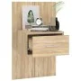 Mesita de noche de pared roble Sonoma de vidaXL, Mesitas de noche - Ref: Foro24-810977, Precio: 39,65 €, Descuento: %