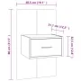 Mesita de noche de pared roble Sonoma de vidaXL, Mesitas de noche - Ref: Foro24-810977, Precio: 39,65 €, Descuento: %