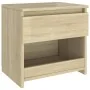 Bedside table made of plywood in oak color, measuring 40x30x39cm. by vidaXL, Nightstands - Ref: Foro24-803449, Price: 33,89 €...
