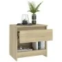 Bedside table made of plywood in oak color, measuring 40x30x39cm. by vidaXL, Nightstands - Ref: Foro24-803449, Price: 33,89 €...