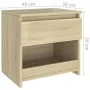 Bedside table made of plywood in oak color, measuring 40x30x39cm. by vidaXL, Nightstands - Ref: Foro24-803449, Price: 33,89 €...