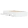 Cama con cajones madera de ingeniería blanca 90x200 cm de , Camas y somieres - Ref: Foro24-3207294, Precio: 132,93 €, Descuen...