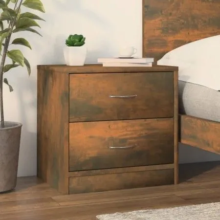 Nachttisch aus geräuchertem Eichensperrholz, 40 x 30 x 40 cm von vidaXL, Nachttische - Ref: Foro24-815405, Preis: 34,51 €, Ra...