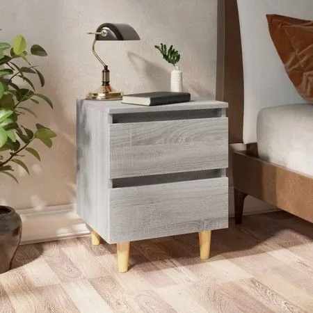 Bedside tables 2 pcs Sonoma gray wood legs 40x35x50 cm by vidaXL, Nightstands - Ref: Foro24-813125, Price: 69,80 €, Discount: %