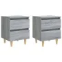 Bedside tables 2 pcs Sonoma gray wood legs 40x35x50 cm by vidaXL, Nightstands - Ref: Foro24-813125, Price: 69,80 €, Discount: %