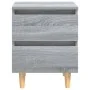 Nachttische 2 Stk. Sonoma graue Holzbeine 40x35x50 cm von vidaXL, Nachttische - Ref: Foro24-813125, Preis: 69,36 €, Rabatt: %