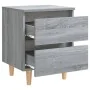 Nachttische 2 Stk. Sonoma graue Holzbeine 40x35x50 cm von vidaXL, Nachttische - Ref: Foro24-813125, Preis: 69,36 €, Rabatt: %