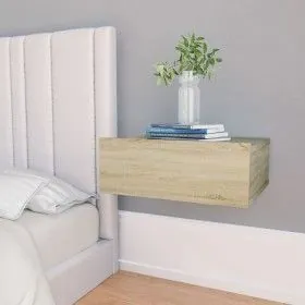 Floating bedside tables 2 units plywood oak 40x30x15cm by vidaXL, Nightstands - Ref: Foro24-800313, Price: 38,04 €, Discount: %