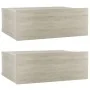 Schwebende Nachttische 2 Stk. Eichenfurnier 40x30x15cm von vidaXL, Nachttische - Ref: Foro24-800313, Preis: 38,03 €, Rabatt: %