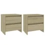 Nachttische 2 Stück, Holzwerkstoff Sonoma-Eiche von vidaXL, Nachttische - Ref: Foro24-809852, Preis: 79,21 €, Rabatt: %