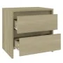 Mesitas de noche 2 uds madera ingeniería roble Sonoma de vidaXL, Mesitas de noche - Ref: Foro24-809852, Precio: 79,21 €, Desc...