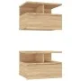 Mesita de noche flotante 2 uds madera roble Sonoma 40x31x27 cm de vidaXL, Mesitas de noche - Ref: Foro24-800412, Precio: 53,1...