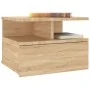 Mesita de noche flotante 2 uds madera roble Sonoma 40x31x27 cm de vidaXL, Mesitas de noche - Ref: Foro24-800412, Precio: 53,1...
