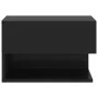 Wall bedside tables 2 black units by vidaXL, Nightstands - Ref: Foro24-810956, Price: 52,08 €, Discount: %