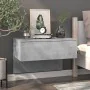 Mesita de noche de pared color gris hormigón de vidaXL, Mesitas de noche - Ref: Foro24-810943, Precio: 34,46 €, Descuento: %