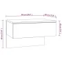 Mesita de noche de pared color gris hormigón de vidaXL, Mesitas de noche - Ref: Foro24-810943, Precio: 34,46 €, Descuento: %