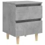 Nachttische mit Beinen 2 Stück graues Kiefernholz 40x35x50 cm von vidaXL, Nachttische - Ref: Foro24-805860, Preis: 72,58 €, R...