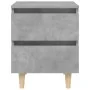 Nachttische mit Beinen 2 Stück graues Kiefernholz 40x35x50 cm von vidaXL, Nachttische - Ref: Foro24-805860, Preis: 72,58 €, R...