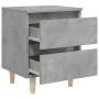 Nachttische mit Beinen 2 Stück graues Kiefernholz 40x35x50 cm von vidaXL, Nachttische - Ref: Foro24-805860, Preis: 72,58 €, R...