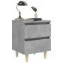 Nachttische mit Beinen 2 Stück graues Kiefernholz 40x35x50 cm von vidaXL, Nachttische - Ref: Foro24-805860, Preis: 72,58 €, R...