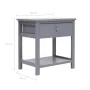 Mesita de noche madera de Paulownia gris 40x29x42 cm de vidaXL, Mesitas de noche - Ref: Foro24-284050, Precio: 38,99 €, Descu...