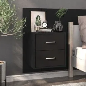 Black wall bedside table by vidaXL, Nightstands - Ref: Foro24-810991, Price: 52,62 €, Discount: %