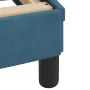 Bed frame with blue velvet headboard 140x190 cm by , Beds and slatted bases - Ref: Foro24-373176, Price: 154,42 €, Discount: %