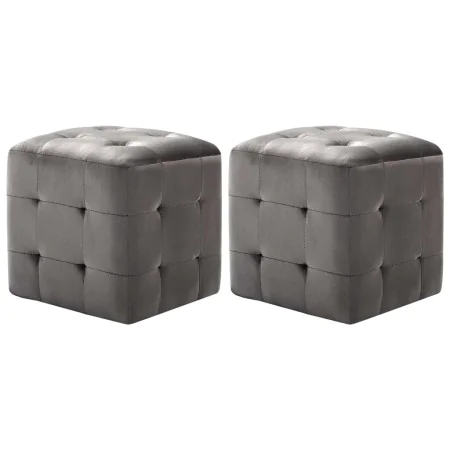 Mesitas de noche 2 unidades terciopelo gris 30x30x30 cm de vidaXL, Mesitas de noche - Ref: Foro24-249017, Precio: 80,03 €, De...