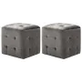 Mesitas de noche 2 unidades terciopelo gris 30x30x30 cm de vidaXL, Mesitas de noche - Ref: Foro24-249017, Precio: 80,03 €, De...
