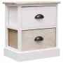 Bedside tables 2 units made of Paulownia wood in white natural color, measuring 38x28x45cm. by vidaXL, Nightstands - Ref: For...
