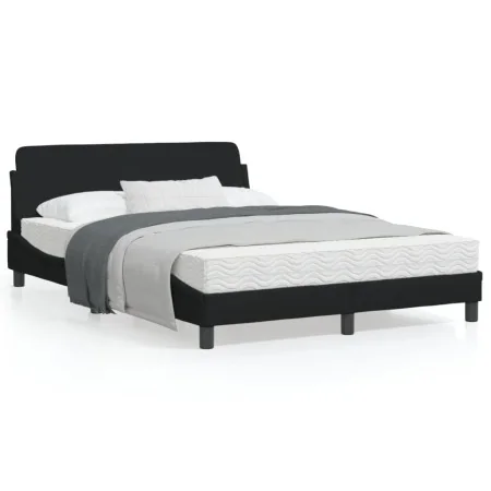 Bed frame with black fabric headboard 120x200 cm by , Beds and slatted bases - Ref: Foro24-373147, Price: 127,15 €, Discount: %