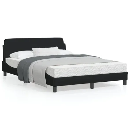 Bettrahmen mit schwarzem Stoffkopfteil 120x200 cm von , Betten und Lattenroste - Ref: Foro24-373147, Preis: 127,46 €, Rabatt: %