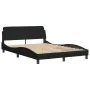 Bed frame with black fabric headboard 120x200 cm by , Beds and slatted bases - Ref: Foro24-373147, Price: 127,15 €, Discount: %