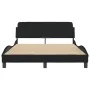 Bed frame with black fabric headboard 120x200 cm by , Beds and slatted bases - Ref: Foro24-373147, Price: 127,15 €, Discount: %