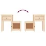 Solid pine wood bedside table 79.5x38x65.5 cm by vidaXL, Nightstands - Ref: Foro24-814539, Price: 55,15 €, Discount: %