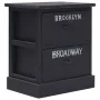 Mesita de noche madera de Paulownia negro 38x28x45 cm de vidaXL, Mesitas de noche - Ref: Foro24-284058, Precio: 43,48 €, Desc...