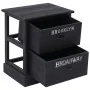 Mesita de noche madera de Paulownia negro 38x28x45 cm de vidaXL, Mesitas de noche - Ref: Foro24-284058, Precio: 43,48 €, Desc...