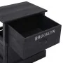Mesita de noche madera de Paulownia negro 38x28x45 cm de vidaXL, Mesitas de noche - Ref: Foro24-284058, Precio: 43,48 €, Desc...