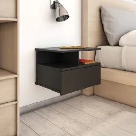 Floating bedside tables 2 units black wood 40x31x27 cm by vidaXL, Nightstands - Ref: Foro24-800408, Price: 72,19 €, Discount: %