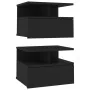 Floating bedside tables 2 units black wood 40x31x27 cm by vidaXL, Nightstands - Ref: Foro24-800408, Price: 72,19 €, Discount: %